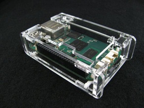beaglebone düşük profilli durumda yeşil elektronik akrilik 3d print model - Mito3D