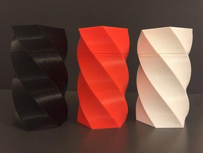 spirale twister scatola di stoccaggio i contenitori esagono il coperchio moderna poligono senza soluzione continuità vaso twisted 3d print model - Mito3D