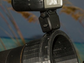 makro flaş tutucu nikon sb-r200 sigma 180 mm kamera bayonet hood fotoğrafçılık sunblade 3d print model - Mito3D