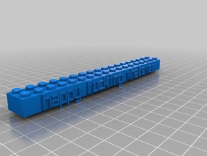 meu personalizadas de lego bloco necklacekeychain construção brinquedos 3d print model - Mito3D