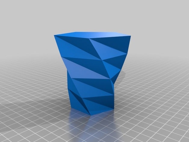 mon personnalisés tordu polygone vase les conteneurs 3D print model - Mito3D