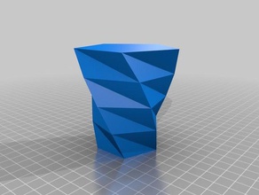 mon personnalisés tordu polygone vase les conteneurs 3d print model - Mito3D