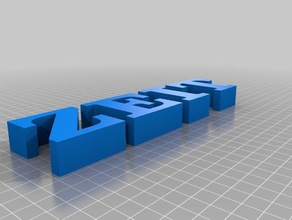 mijn aangepaste tekst potlood houder de borden logo ' s 3d print model - Mito3D