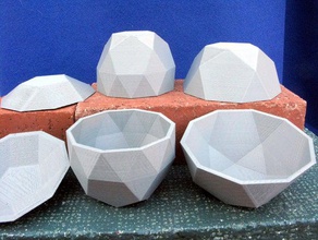 três johnson sólido taças matemática a arte openscad 3d print model - Mito3D