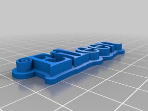 mijn aangepaste 3d naamplaat elieen beelden 3d print model - Mito3D
