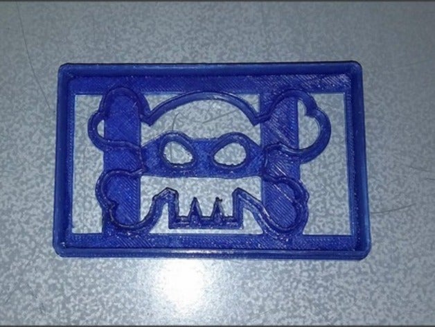 jolly roger, la bandiera cookie cutter cucina pranzo partito pirata teschio ossa incrociate 3D print model - Mito3D