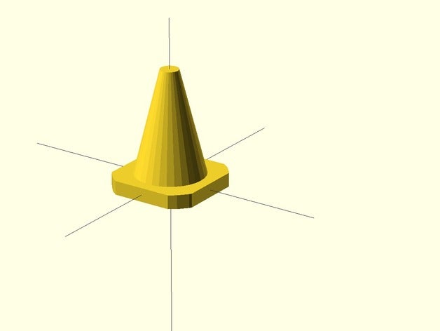 traffic cone props car customizer hat road street trafic 3D print model - Mito3D