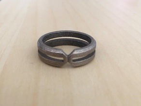unisexe anneau anneaux 3d print model - Mito3D