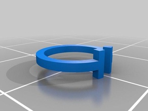 2t anello quadrato anelli 3d print model - Mito3D