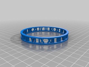 numeral bangle upright bracelets 3d print model - Mito3D