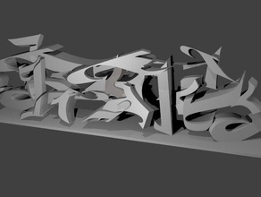 btk carattere 1 art graffity 3d print model - Mito3D