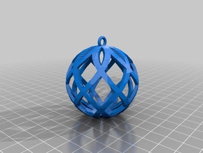 mijn maat gemaakte kerstbal twist inrichting 3d print model - Mito3D