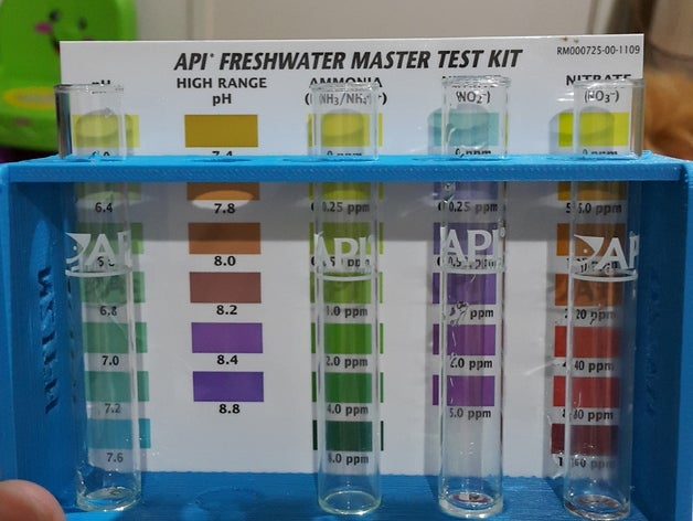 api mestre kit de teste tubo ensaio titular animais estimação peixe tropical testes água 3D print model - Mito3D