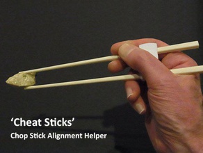 cheat sticks easy way keep your chop under control kitchen dining asian chinese chopstick chopsticks clever cooking use eating entertain entertaining fast food handy helper hospitality household inner japanese party simple smartphone solution solutions sushi take-out takeaway takeout unique utensil 3d print model - Mito3D