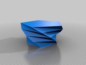vaso 5 facce rotazione 90 recipientes personalizado 3d print model - Mito3D