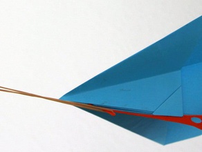 papieren vliegtuig launcher speelgoed spelletjes thinkfunchallenge 3d print model - Mito3D