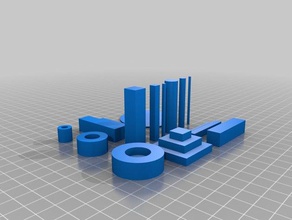 simple printer calibration models 3d printing tests 3d print model - Mito3D