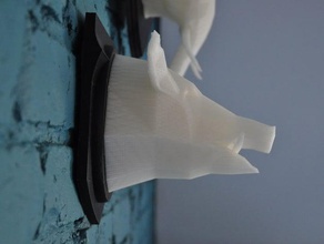 blason pour t&ecircte sanglier decor bearhead holder lowpoly 3d print model - Mito3D