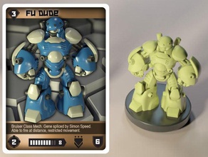 obg infantry fu dude support games boardgame boardgames board game 3d print model - Mito3D
