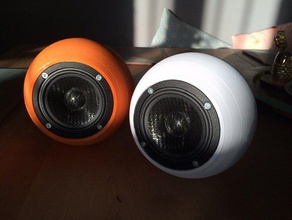 spherical speaker integrated wall mount audio 3d print model - Mito3D