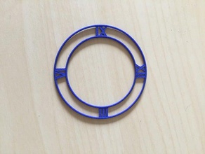 numeral brazalete plana pulseras 3d print model - Mito3D