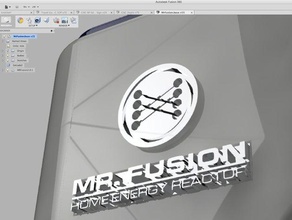 back future mr fusion insignia props cncrouterparts mrfusion protopasta 3d print model - Mito3D