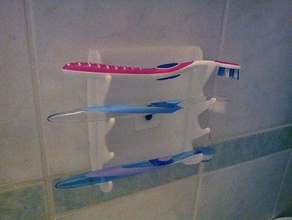 lasercut toothbrush stand rack bathroom acrylic holder plexiglass 3d print model - Mito3D