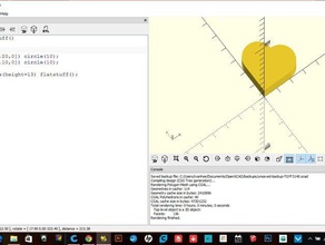 openscad intermediates extruding 2d objects heart 21st sept 2015 3d printing heartshape openscadtutorial 3d print model - Mito3D