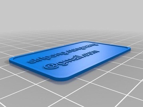 simple customize name tag other customizer 3d print model - Mito3D