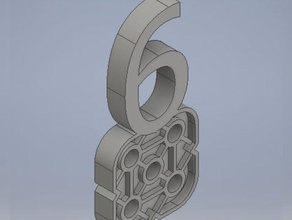 vex iq team number plate engineering education stem 3d print model - Mito3D
