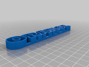 meu texto personalizado laranja esculturas 3d print model - Mito3D