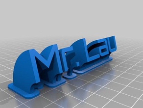 mi personalizados barrido de la placa con el nombre del señor lau oficina 3d print model - Mito3D