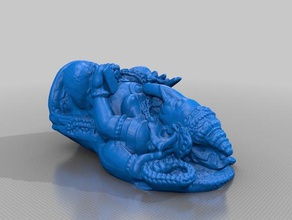 ganesha scan sculptures deighty elephant god indian stone 3d print model - Mito3D