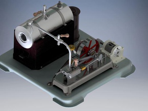 jensen modelo 75 motor a vapor de engenharia class2016 fhscad miniengine 3d print model - Mito3D