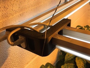 light corner parts bracket fixture fluorescent growroom hydroponics lighting t5 3d print model - Mito3D