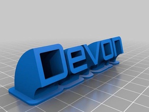 devon office personalizzato 3d print model - Mito3D