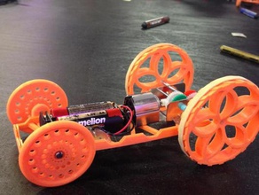 batterij-aangedreven speelgoed auto mechanische - motor velleman k8200 3drag vertex wiel 3d print model - Mito3D