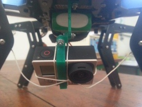 gopro harnais de sécurité simple drone support v02 caméra 3d print model - Mito3D