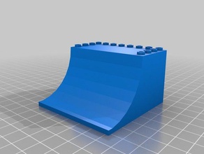 lego halfpipe construção brinquedos personalizado 3d print model - Mito3D
