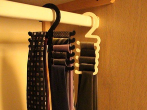 cravatta gancio organizzazione la cintura vestiti organizzatore rack armadio 3d print model - Mito3D