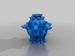 dog vase decor robertus keers 3d print model - Mito3D