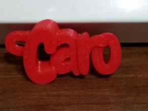 llavero kişiselleştirilebilen caro organizasyon özelleştirilmiş 3d print model - Mito3D