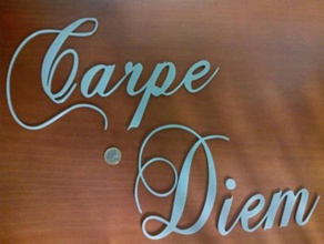 carpe diem design signs logos letters typography 3d print model - Mito3D