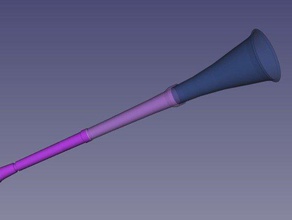 vuvuzela projeto original esporte ao ar livre makeitloud 3d print model - Mito3D
