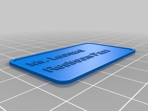 my customized simple customize name tag other 3d print model - Mito3D