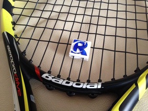 tennis string vibration dampener your logo sport outdoors customizer flexible filament ninjaflex rubber 3d print model - Mito3D