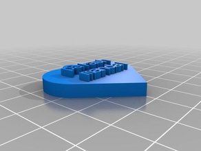 il mio personalizzato pendente del cuore 3d print model - Mito3D