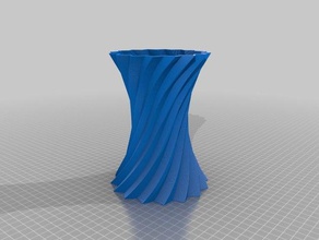 5 spiraal vaas decor maat 3d print model - Mito3D
