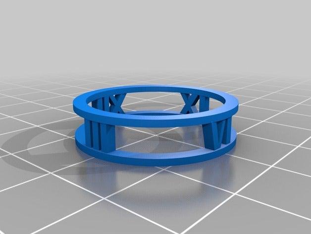 numeral ring 4 rings 3D print model - Mito3D