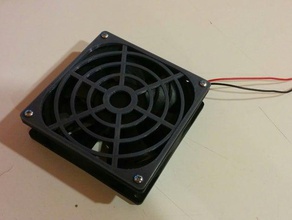 92mm fan grill elektronica grille 3d print model - Mito3D